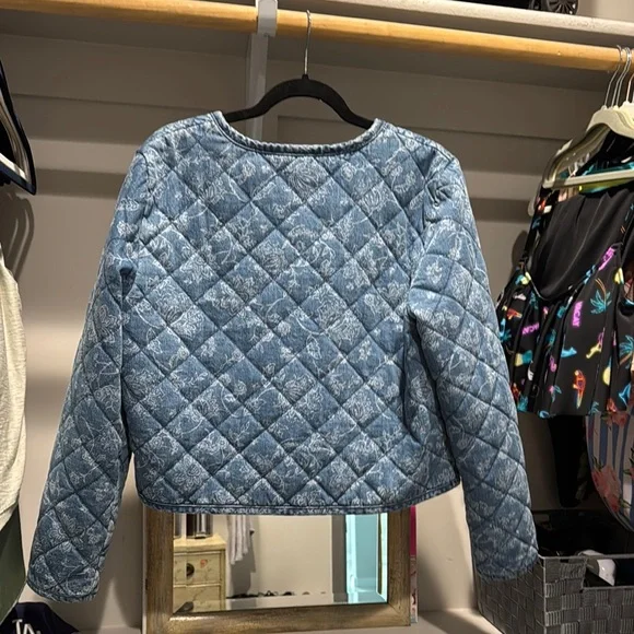 Rachel Zoe Jean Quilted Jacket with Floral Pattern - Picture 4 of 5